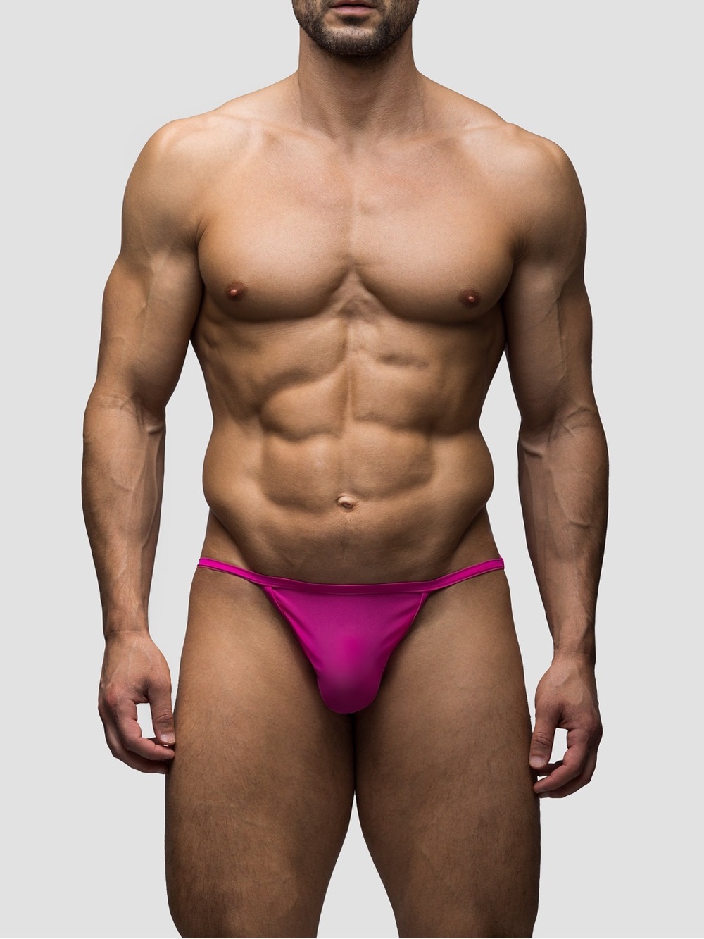 Men’s Todd Sanfield mesh pink string bikini brief XS